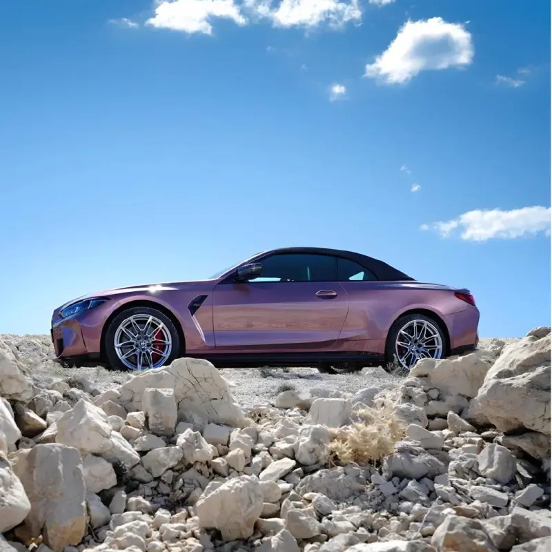 Gloss Metallic Passion Pink Car Vinyl Wrap Bentley GT PET