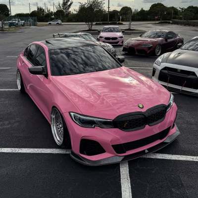 Gloss Crystal Light Pink Car Vinyl Wrap PET 02