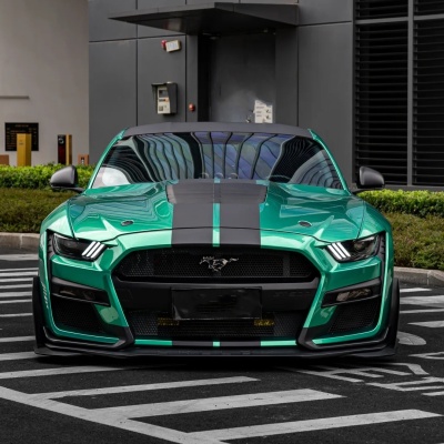 Best Gloss Metallic Isle Of Man Green Car Vinyl Wrap 02