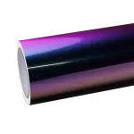 Gloss Metallic Chameleon Yellow Purple Car Vinyl Wrap PET