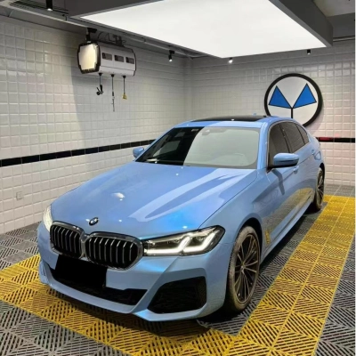 Gloss Metallic Chameleon Blue Grey Car Vinyl Wrap PET 02