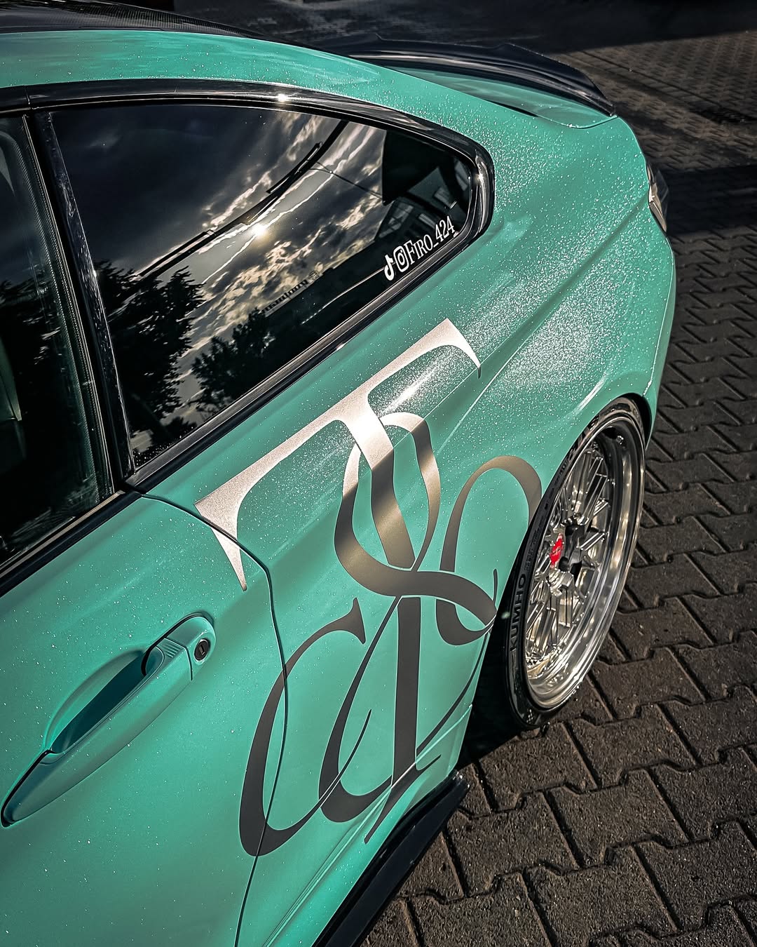 Gloss Sparkle Glitter Tiffany Blue Car Vinyl Wrap