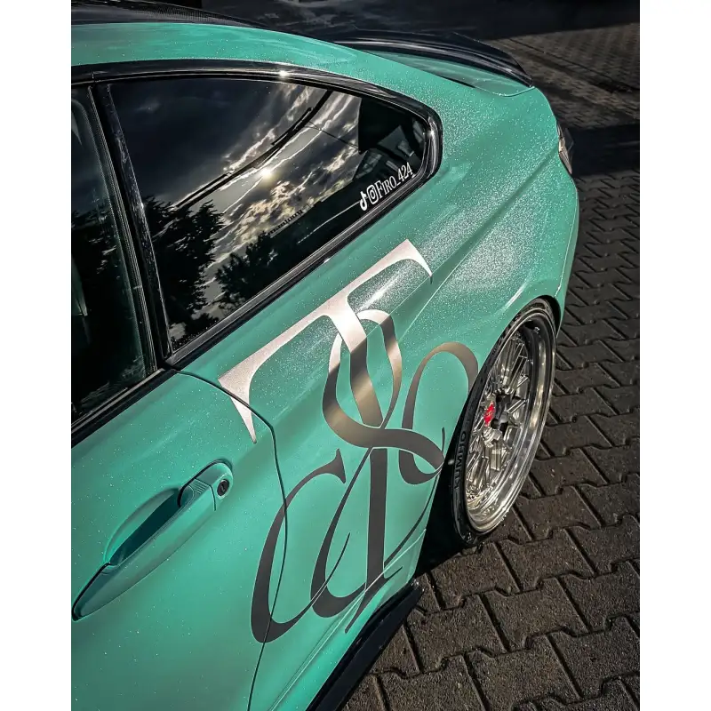 Gloss Sparkle Glitter Tiffany Blue Car Vinyl Wrap