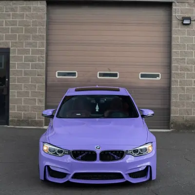 Gloss Lavender Purple Car Vinyl Wrap Tesla BMW PET 02