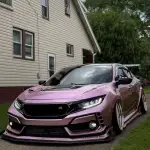 Gloss Metallic Passion Pink Car Vinyl Wrap Bentley GT PET