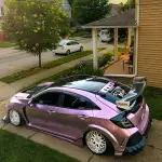 Gloss Metallic Passion Pink Car Vinyl Wrap Bentley GT PET