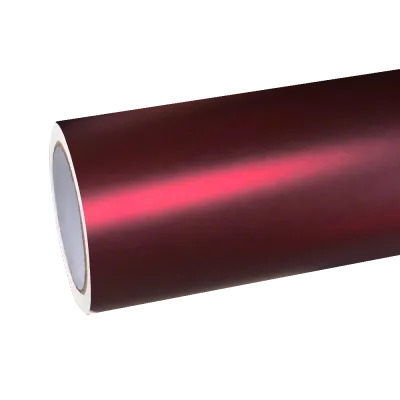 Matte Chrome Metallic Romance Red Car Vinyl Wrap | Romani Red Car Wrap 01