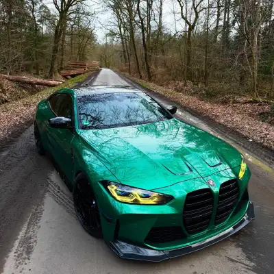 Best Gloss Metallic Isle Of Man Green Car Vinyl Wrap 02