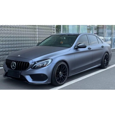 Matte Satin Racing Blue Car Vinyl Wrap PET 02