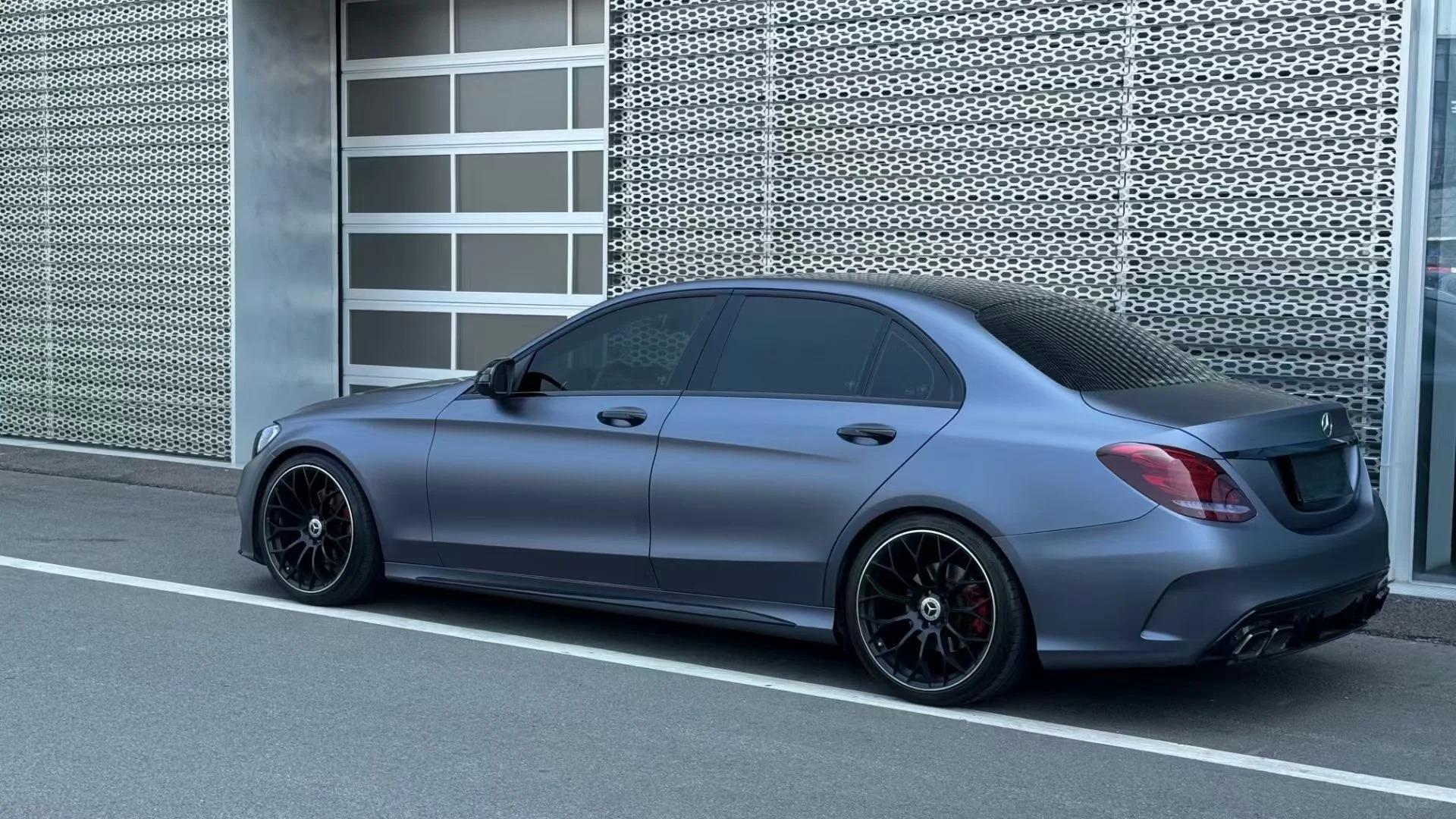 Matte Satin Racing Blue Car Vinyl Wrap PET