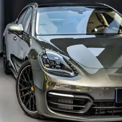 Gloss Metallic Millennium Jade Green Car Vinyl Wrap PET  02