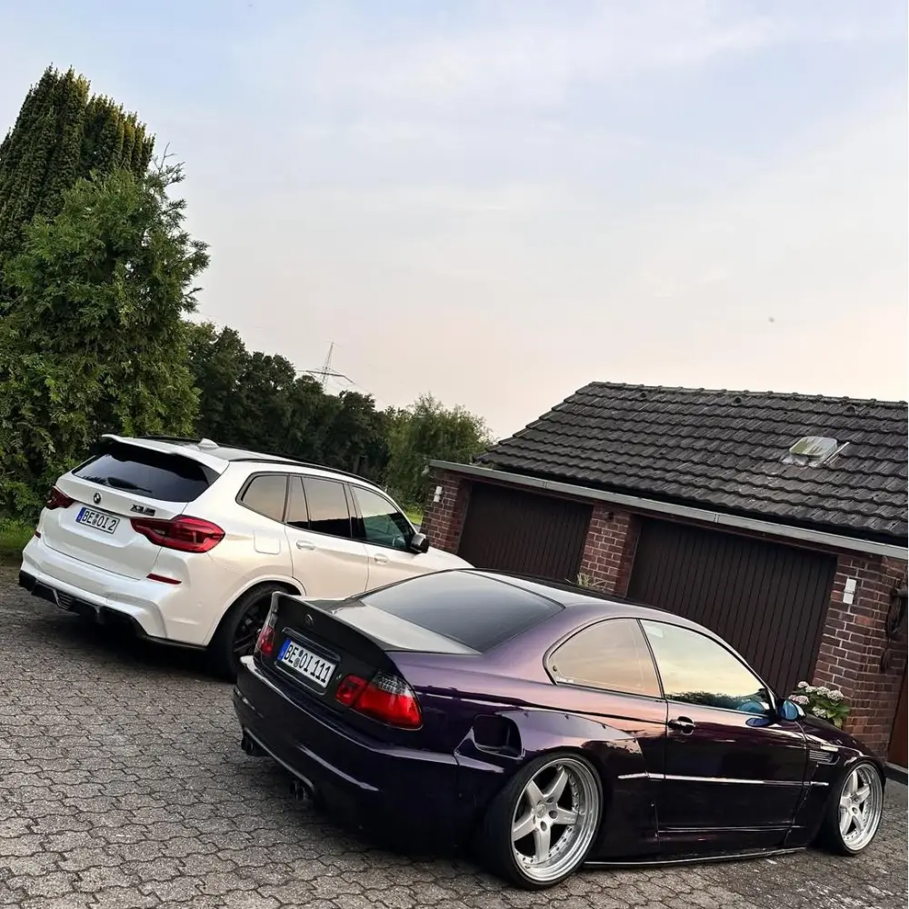Gloss Metallic Midnight Purple Car Vinyl Wrap BMW 