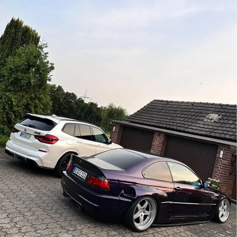 Gloss Metallic Midnight Purple Car Vinyl Wrap BMW 