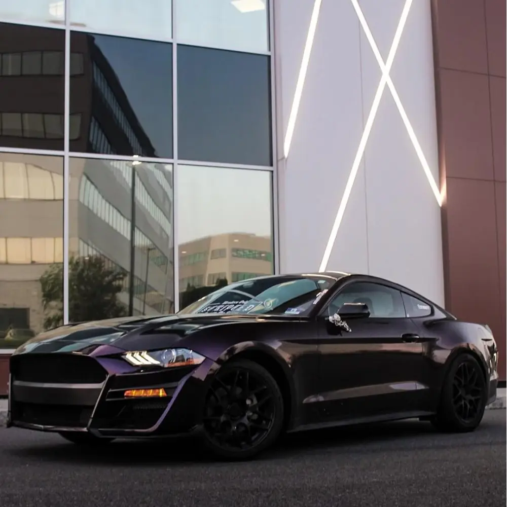 Gloss Metallic Midnight Purple Car Vinyl Wrap BMW 