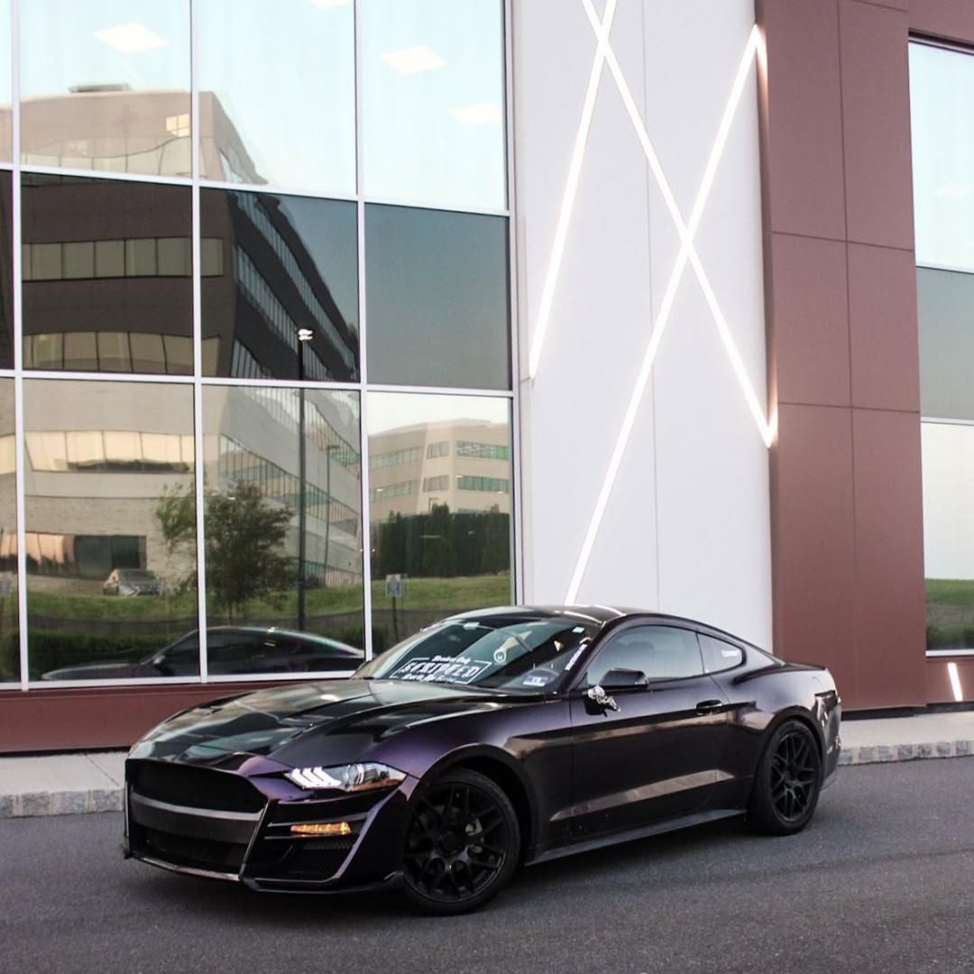 Gloss Metallic Midnight Purple Car Vinyl Wrap BMW PET