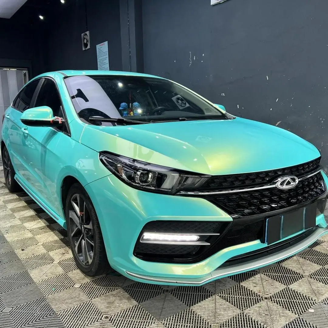 Gloss Metallic Ice Blue Car Vinyl Wrap