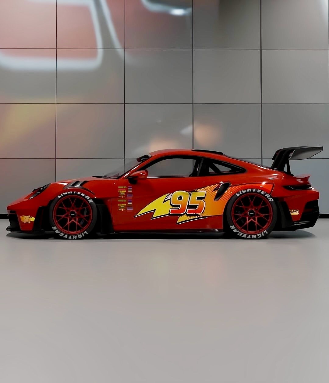 ALUKOVINYL Livery Lightning McQueen Custom Vinyl Wrap 