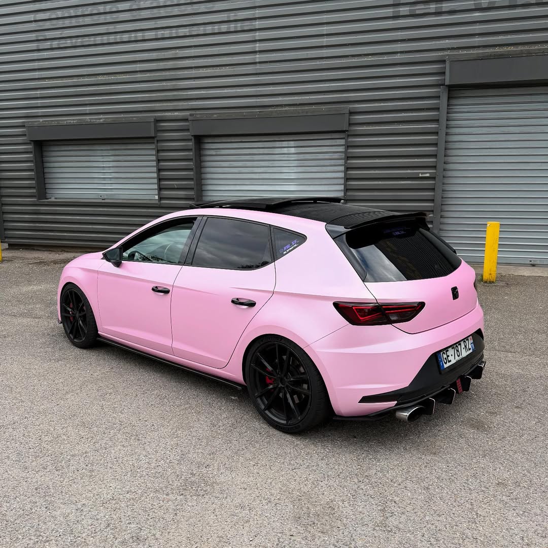 Matte Satin Bubblegum Pink Car Vinyl Wrap