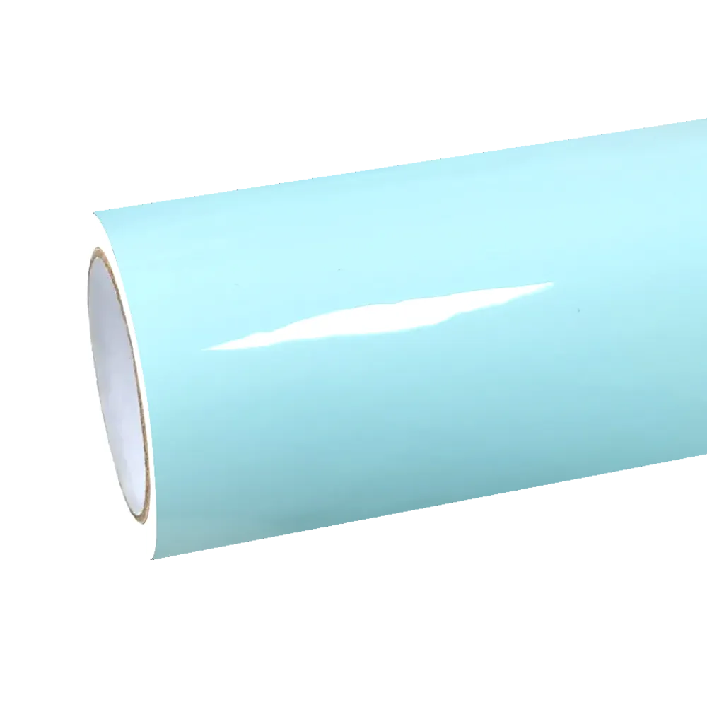 Gloss Light Blue Car Vinyl Wrap