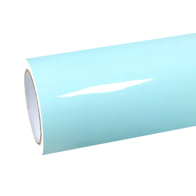 Gloss Light Blue Car Vinyl Wrap 01