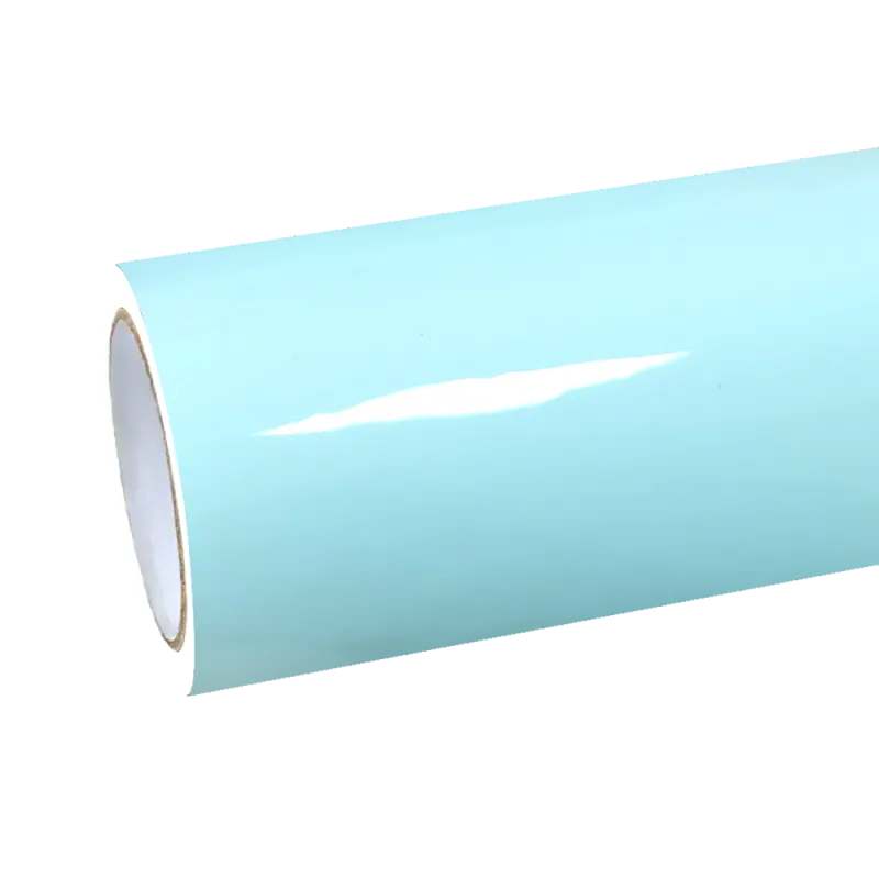Gloss Light Blue Car Vinyl Wrap
