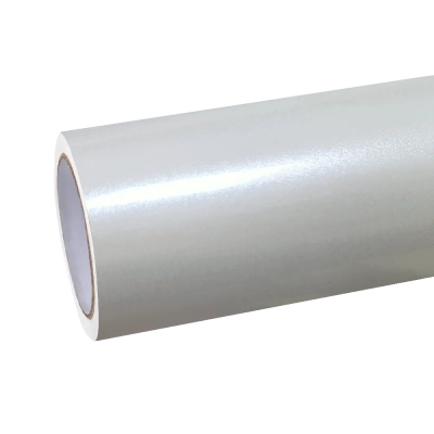 Gloss Metallic Pearl White Car Vinyl Wrap PET 01