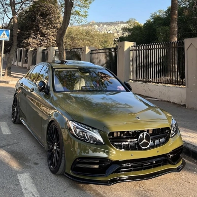 Gloss Military Green Car Vinyl Wrap PET  02