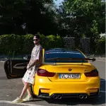 Gloss Metallic Golden Yellow Car Vinyl Wrap 