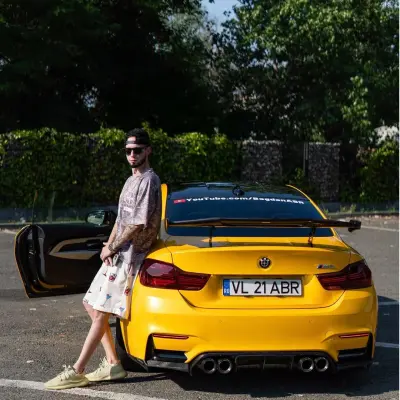 Gloss Metallic Golden Yellow Car Vinyl Wrap  02