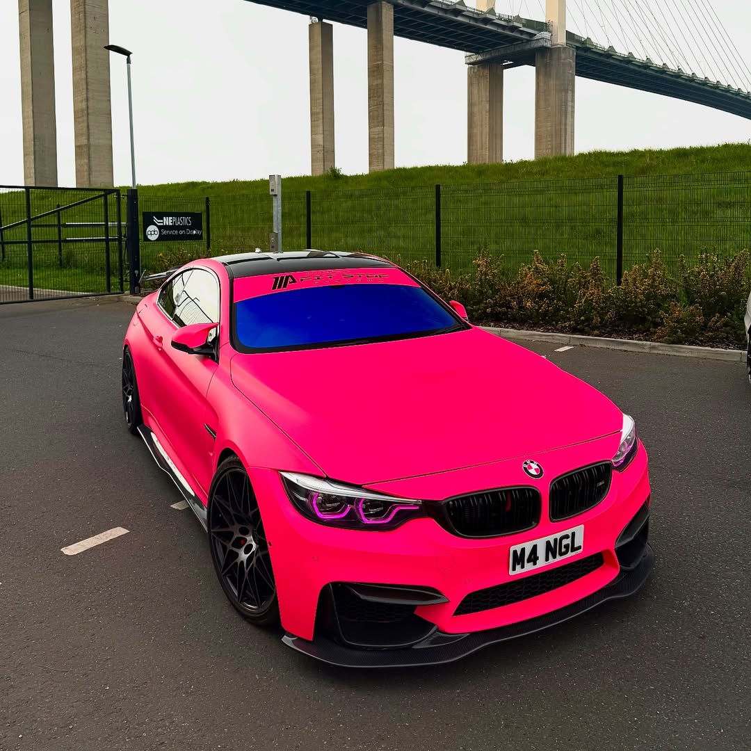 Ultimate Flat Fluorescent Pink Car Vinyl Wrap PET