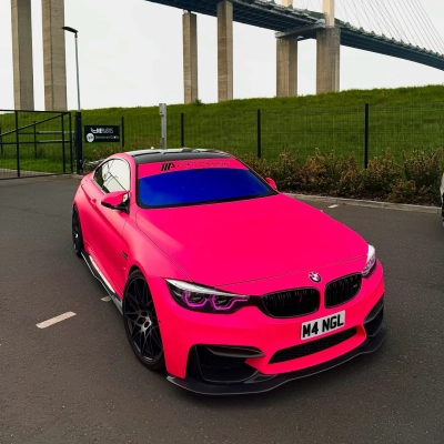 Ultimate Flat Fluorescent Pink Car Vinyl Wrap PET 02