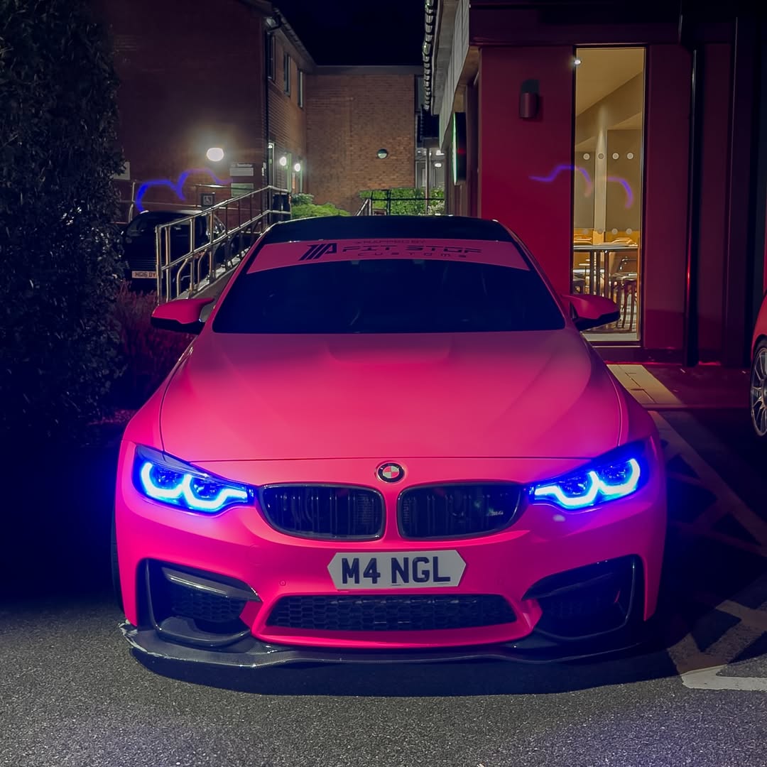 Ultimate Flat Fluorescent Pink Car Vinyl Wrap PET