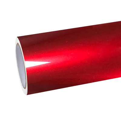 Gloss Metallic Cherry Red Car Vinyl Wrap PET 01