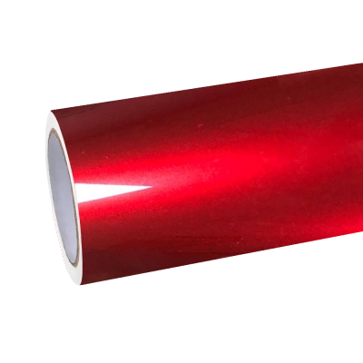 Gloss Metallic Cherry Red Car Vinyl Wrap PET 01