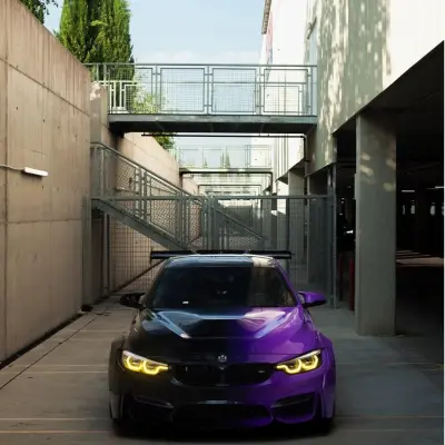ALUKOVINYL Black to Purple Gradient Custom Car Wraps 01