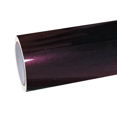 Gloss Chameleon Color Shift Black Red Car Vinyl Wrap PET 01