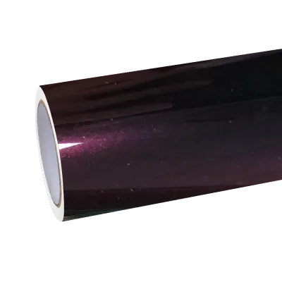 Gloss Chameleon Color Shift Black Red Car Vinyl Wrap PET 01