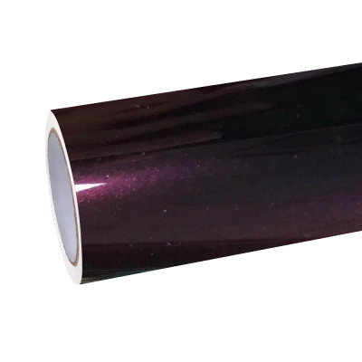 Gloss Chameleon Color Shift Black Red Car Vinyl Wrap PET 01