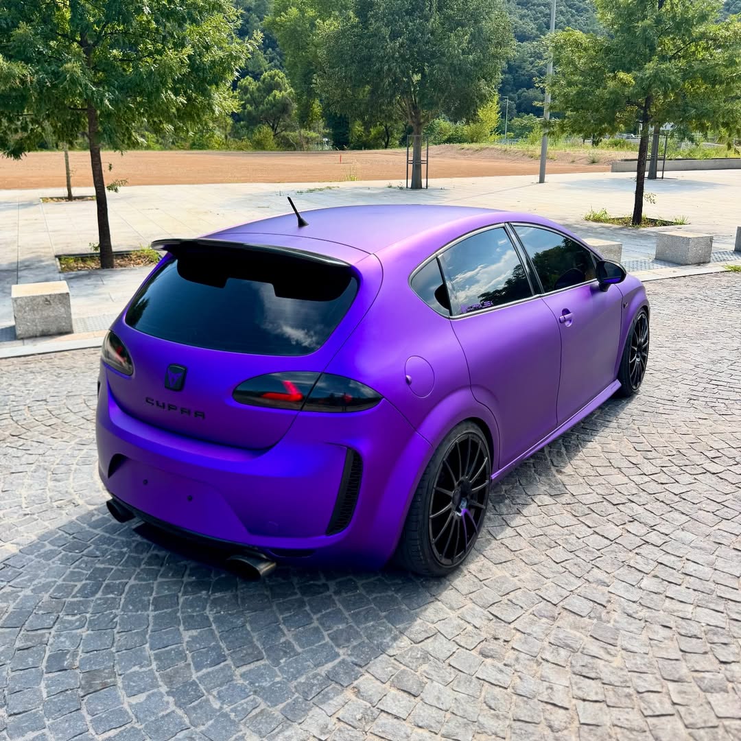Matte Satin Chrome Purple Car Vinyl Wrap PET 