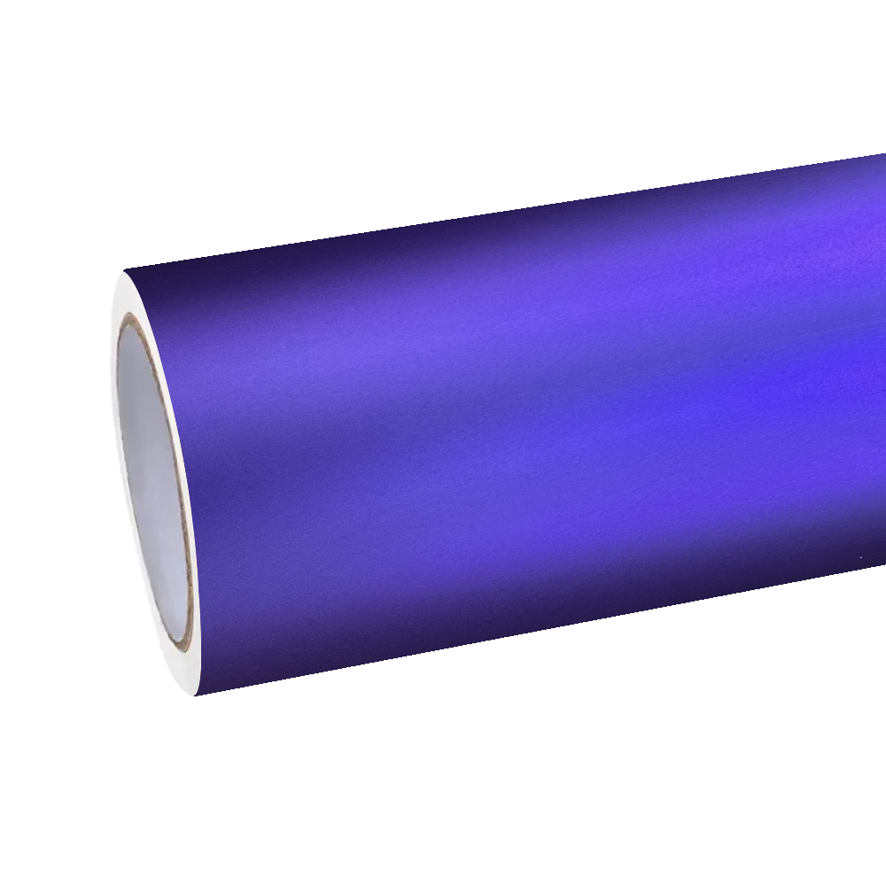 Matte Satin Chrome Purple Car Vinyl Wrap PET 