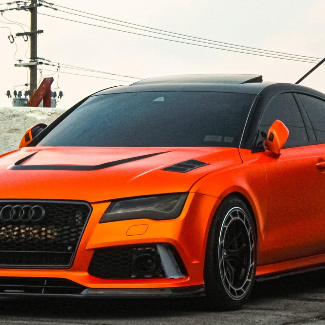 Ultimate Flat Matte Metallic Stunning Orange Car Vinyl Wrap PET