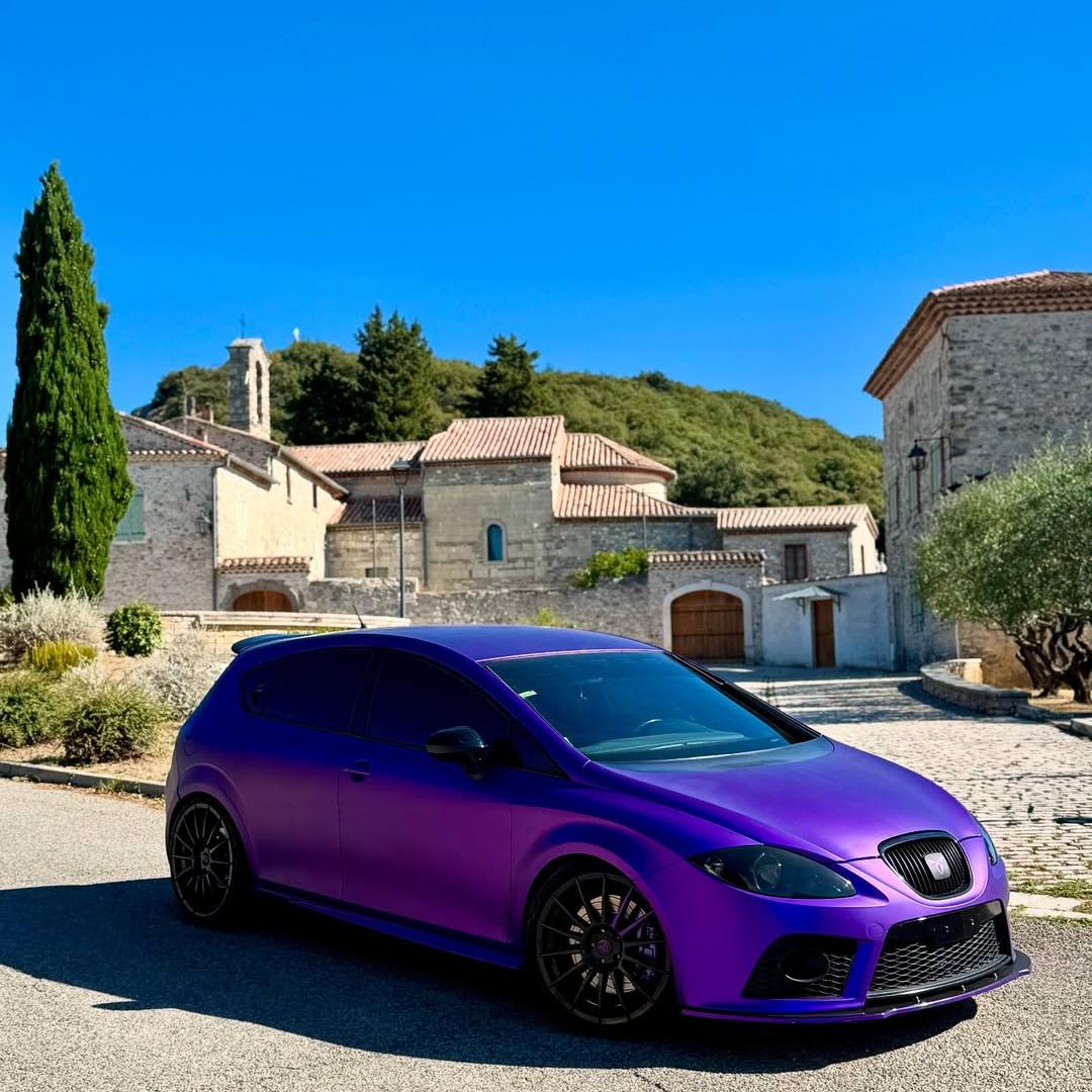 Matte Satin Chrome Purple Car Vinyl Wrap PET 