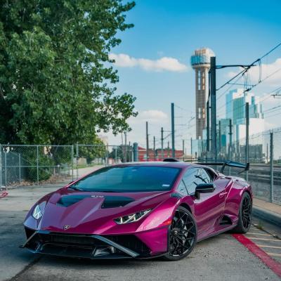 Gloss Metallic Passionate Purple Car Vinyl Wrap PET 02