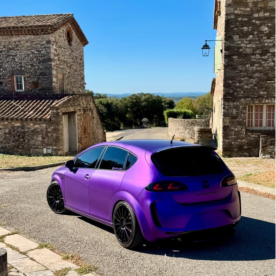 Matte Satin Chrome Purple Car Vinyl Wrap
