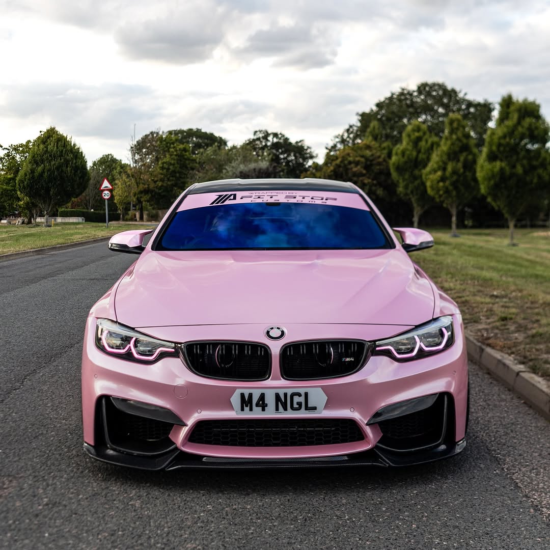 Matte Metallic Pearl Pink Car Vinyl Wrap PET