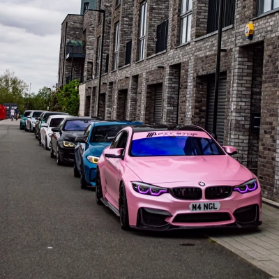 Matte Metallic Pearl Pink Car Vinyl Wrap PET 02