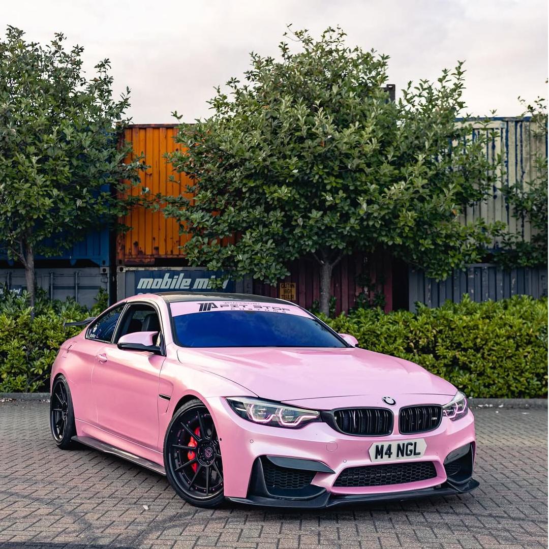 Matte Metallic Pearl Pink Car Vinyl Wrap PET