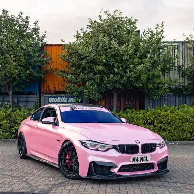 Matte Metallic Pearl Pink Car Vinyl Wrap PET 02