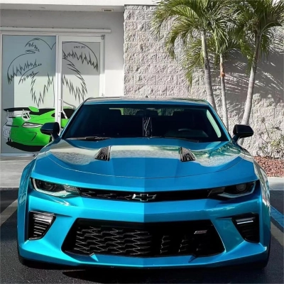 Gloss Metallic Atomic Teal Car Vinyl Wrap PET 02