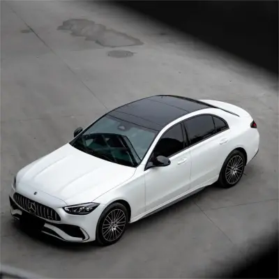 Satin Ceramic White Car Vinyl Wrap 02